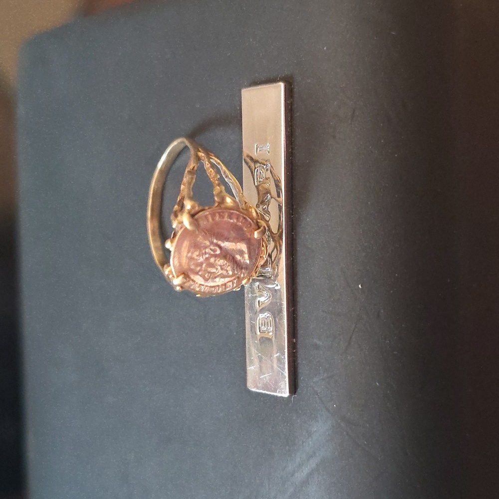 14k Womens Gold Coin Ring sz.5 - Picture 2 of 4